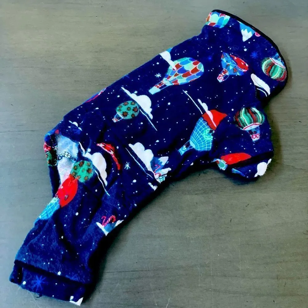 Dog Pajamas Flannel Hot Air Balloon XS